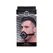 XR Brands Pie Hole Silicone Open Mouth Gag with Removable Plug Black
