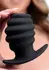 XR Brands HIVE Large Silicone Ribbed Hollow Plug - Anatomical Design