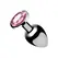 Booty Sparks Pink Gem Aluminum Plug Small - Heart-Shaped Jewel Base