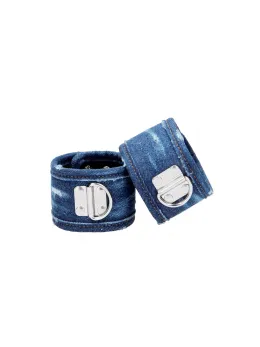 Ouch! Denim Ankle Cuffs Adjustable Soft Padded Blue 29cm