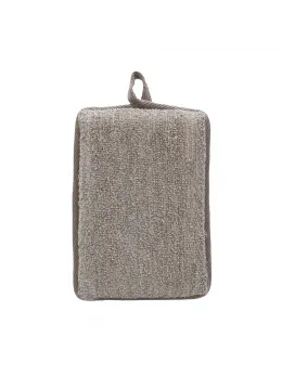 Touche Rectangle Bath Sponge Bamboo Charcoal & Flax Hemp Double-Sided