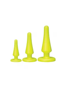 Doc Johnson Launch! Silicone Anal Trainer Set Yellow - Progressive System