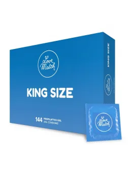 Love Match King Size XXL Condoms 60 mm 144-Pack Extra Comfort Fit