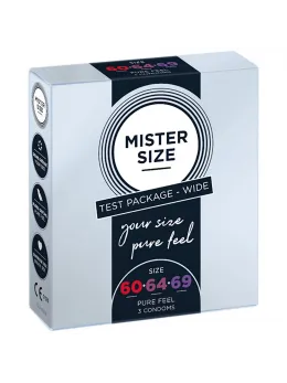 MISTER SIZE Pure Feel Test Pack 3 Sizes 60/64/69mm - 9 Condoms