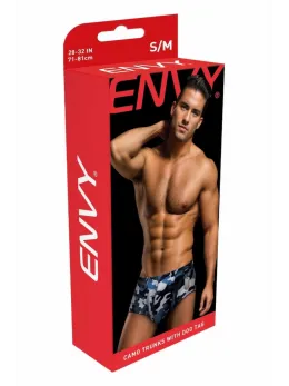 ENVY Camo Trunks Navy M/L - Camouflage Design & Dog Tag Accent