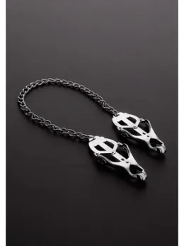 Sinner Gear Clover Adjustable Nipple Clamp with Sturdy Chain - Silver