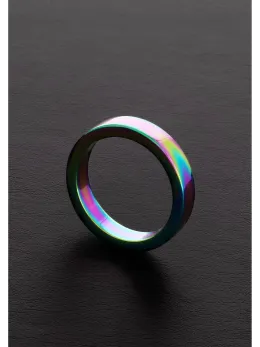Shots Rainbow Flat Stainless Steel Ring 8 x 45 mm Colorful Finish