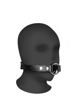 Ouch! Deep Throat Gag Black - Adjustable PU Leather Mouthpiece