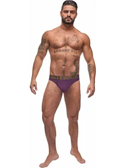 Male Power Avant-Garde Enhancer Thong L/XL Purple Collage Waistband