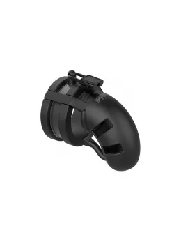 Mancage Model 18 Silicone Chastity Device with Split Strap 9 cm Black