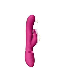 VIVE VIVE045 Dual Pulse-Wave Rabbit Intimate Massager Pink Silicone