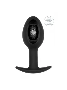 SONO No.89 Silicone Plug with Kinetic Ball, 8.3 cm, Black