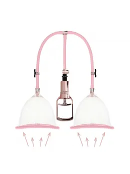 Shots Pumped Breast Enhancement Set Large - Adjustable Vacuum System