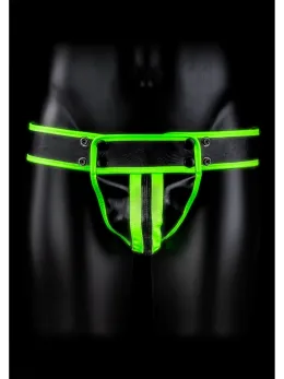 OUCH! Jockstrap Glow-in-the-Dark L/XL - Adjustable Fluorescent Green