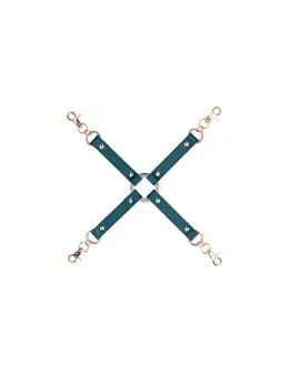Ouch Halo Hogtie Connector - Luxurious Gold & Leather Look Restraint