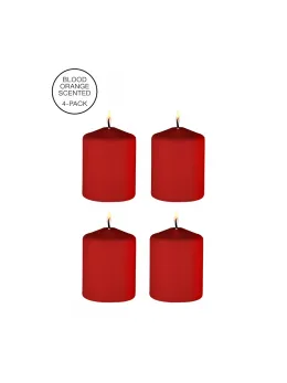Tease Candles Sinful Set Red 4-Pack Low-Temperature Massage Candles