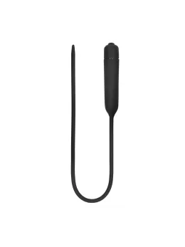 OUCH! Silicone Vibrating Extra Long Intimate Sounding Probe Black