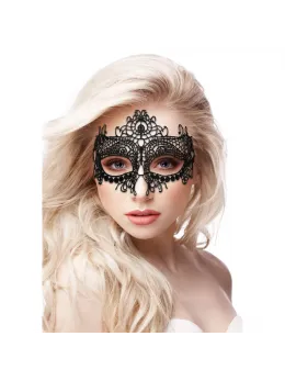 OUCH! Queen Black Lace Mask - Elegant Lightweight Venetian Style