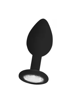 EasyToys Diamond Silicone Plug Regular - Elegant Anal Accessory, Black