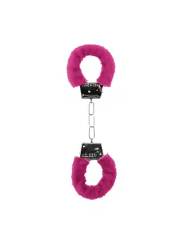Ouch! Beginner Furry Handcuffs - Soft Plush, Adjustable, Black