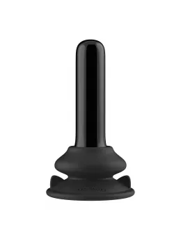Chrystalino Thumby Black Glass Model with 10-Speed Vibration & Suction Cup