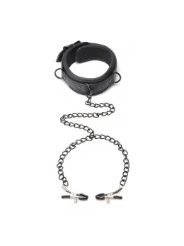 XR Brands Collared Temptress Adjustable Neoprene Collar with Chains