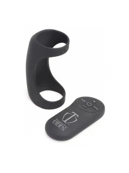 XR Brands G-Shaft Silicone Ring with Remote Control, Waterproof, Black