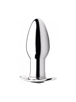 XR Brands Chrome Blast Small Metal Plug Rechargeable Vibrating Remote