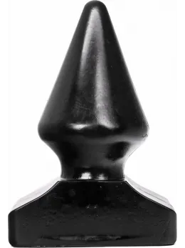 All Black Model 21,5 cm Silicone Intimate Plug with Grooved Design