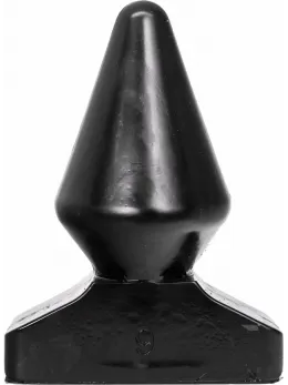 All Black Model 7 Intimate Plug 18.5 cm - Smooth Grooved Surface