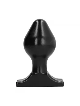 All Black Anal Plug Model 6 - 16 cm, Smooth Grooved Surface, Black