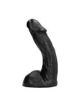 All Black 23 cm Model 6604 Anal Plug - Anatomical Design, Black