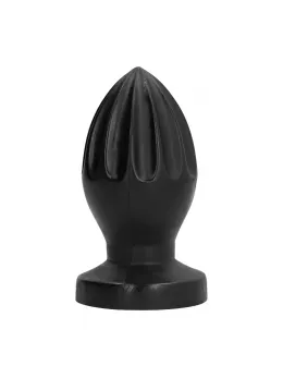 All Black 0719 Intimate Plug 12 cm - Deep Groove, Smooth Texture, Black