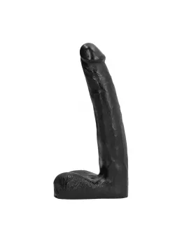 All Black силиконово дилдо, черно, 21 см