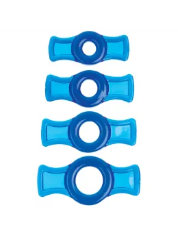 Doc Johnson TitanMen Tools Adjustable Ring Set Black 4pcs TPR