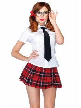 Leg Avenue School Sweetie Costume Set 4-Piece Classic Style S