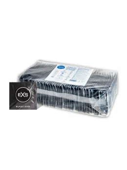 EXS Black Latex 100-Piece Flared Silky Anatomical Protection Set