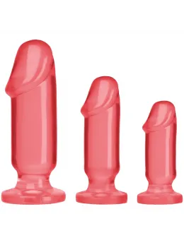 Doc Johnson Crystal Jellies Set Intimate Training 3 Sizes Clear