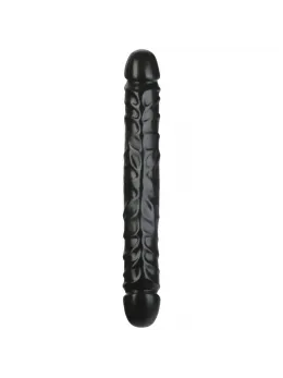 Doc Johnson Jr. Veined Double Header Flexible 12'' PVC Model - Black