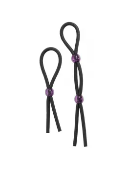 Doc Johnson Silicone Adjustable Intimate Ties Set Black & Purple