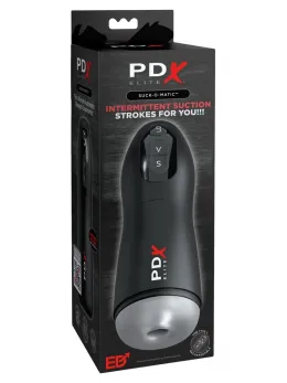 PDX Elite Suck-O-Matic Frosted Black Automatic Stimulation System 26.5cm