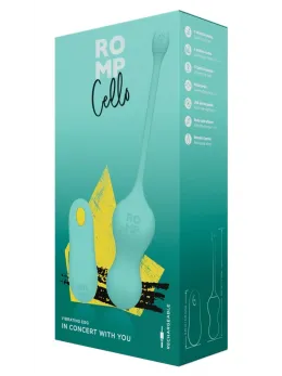 ROMP Cello Silicone Training Vibro-Balls with Remote, Waterproof, 18.2cm