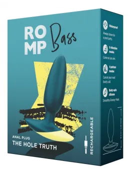 ROMP Bass Silicone Vibrating Anal Plug, 10 Modes, Rechargeable, Black
