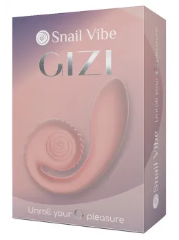 Snail Vibe Gizi Peachy Pink - Dual Intimate Device, Silicone, 19cm
