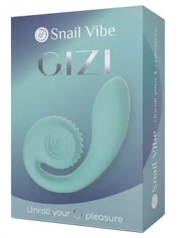 Snail Vibe Gizi Tiffany Dual Motor Silicone Intimate Device Blue 19cm