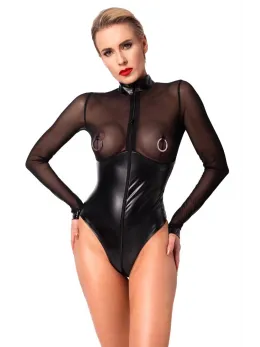 Noir Handmade Body S Powernet & Matte Rings Long Sleeve Black