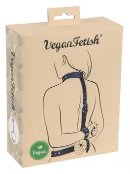 You2Toys Vegan Neck-Wrist Restraint Set Adjustable Faux Leather Black