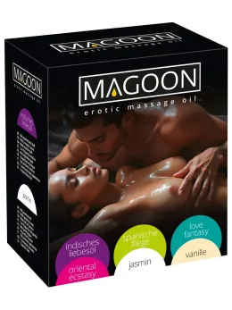 Magoon Massage Oil Set 6 x 50 ml - Assorted Aromas, Nourishing Formula