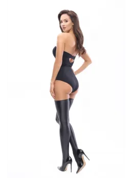 S800 Elegant Opaque Hold-Up Stockings Black S - Soft Touch Finish