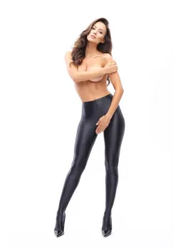 Passion P800 Shiny Tights with Decorative Cutout Black Size S